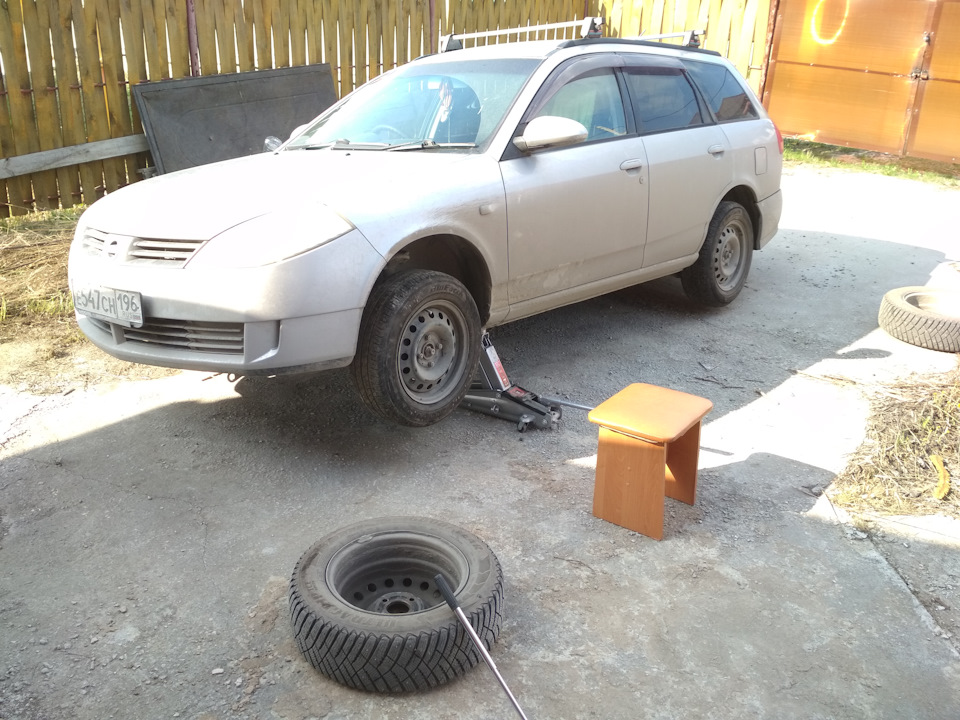 Домашний шиномонтаж — Nissan Wingroad (Y11), 1,8 л, 2001 года | визит ...