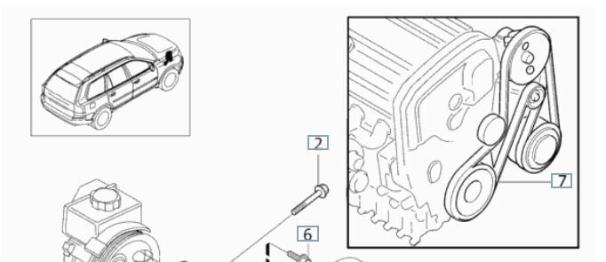 Volvo xc60 схема приводного ремня