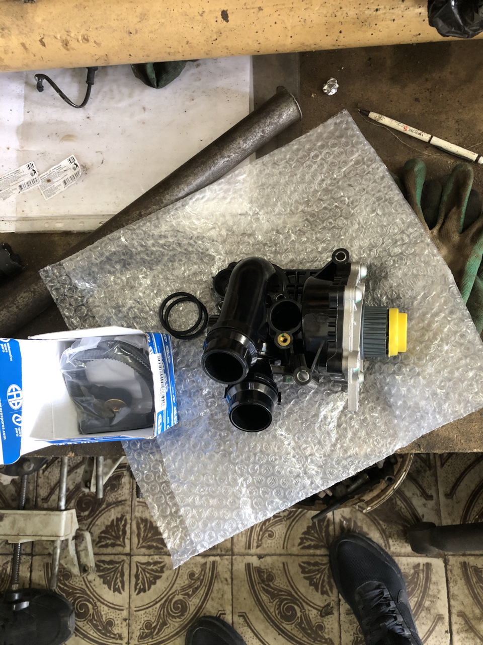 Замена помпы — Volkswagen Passat B6, 1,8 л, 2008 года | визит на сервис ...