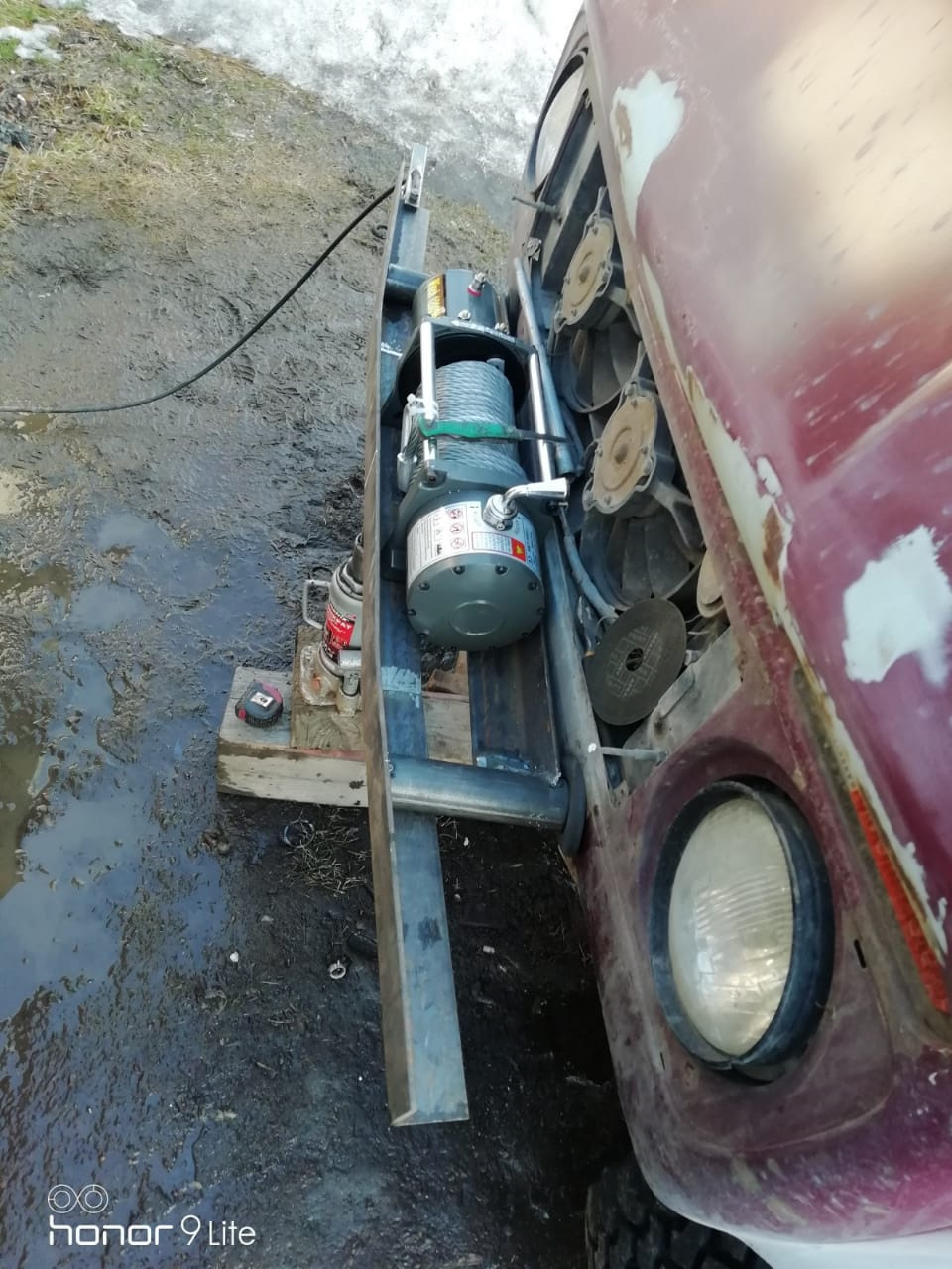 Площадка для установки лебедки — Lada 4x4 3D, 1,7 л, 2002 года | своими ...