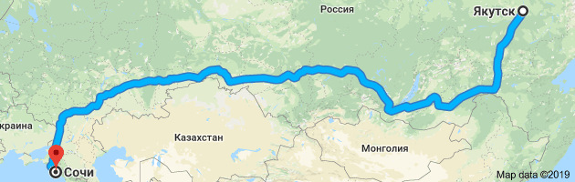 Карты красноярск якутск