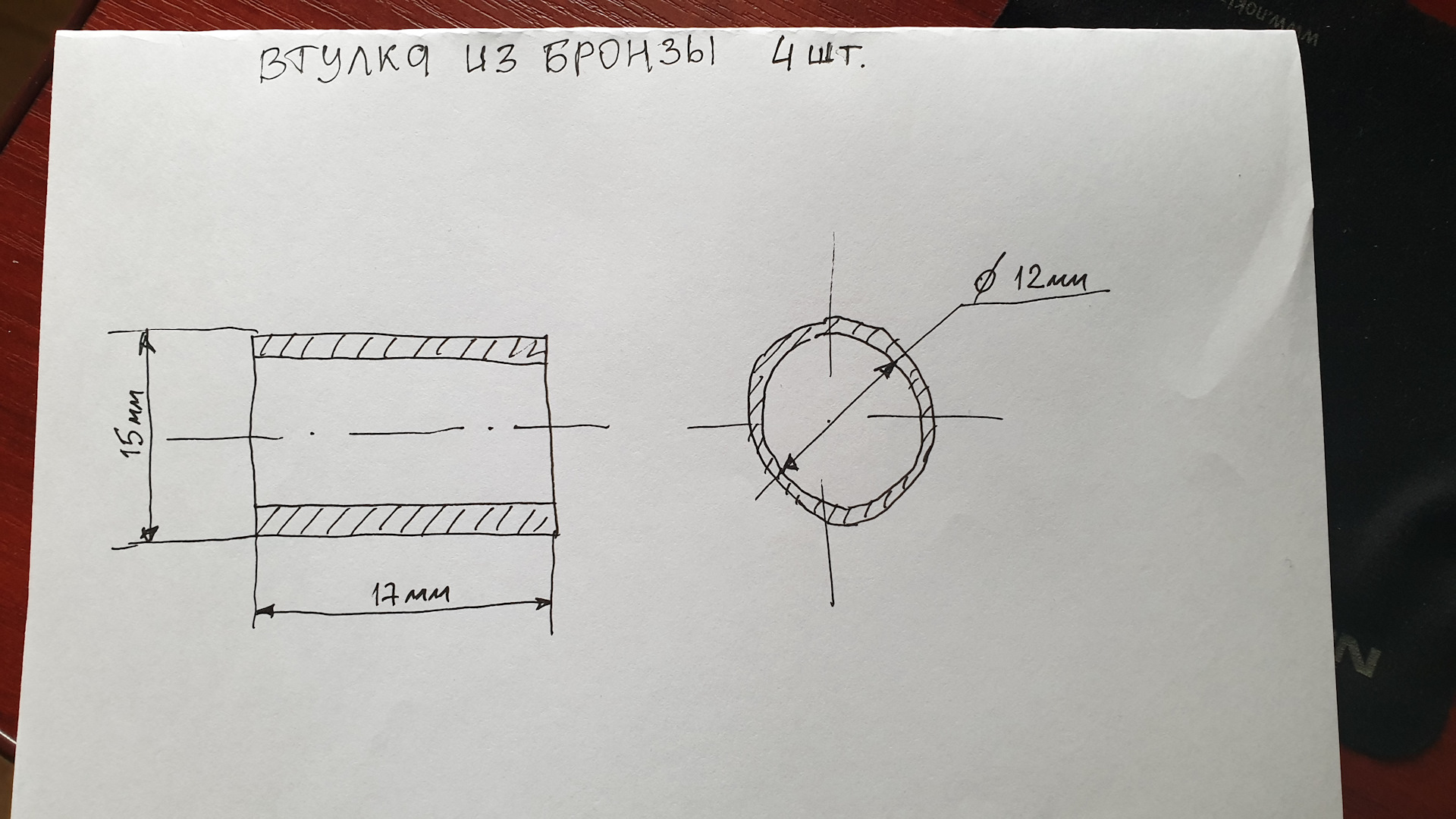 Внутренний диаметр втулки