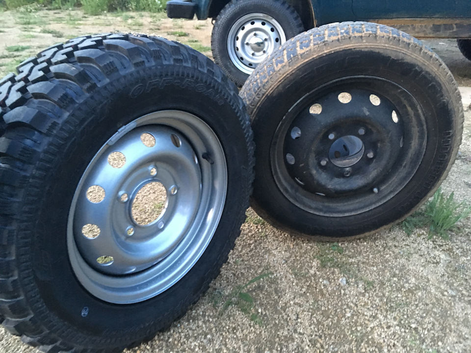 Колеса на лето Cordiant OFF Road 205/70 R15 — Lada 4x4 3D, 1,7 л, 1998 ...