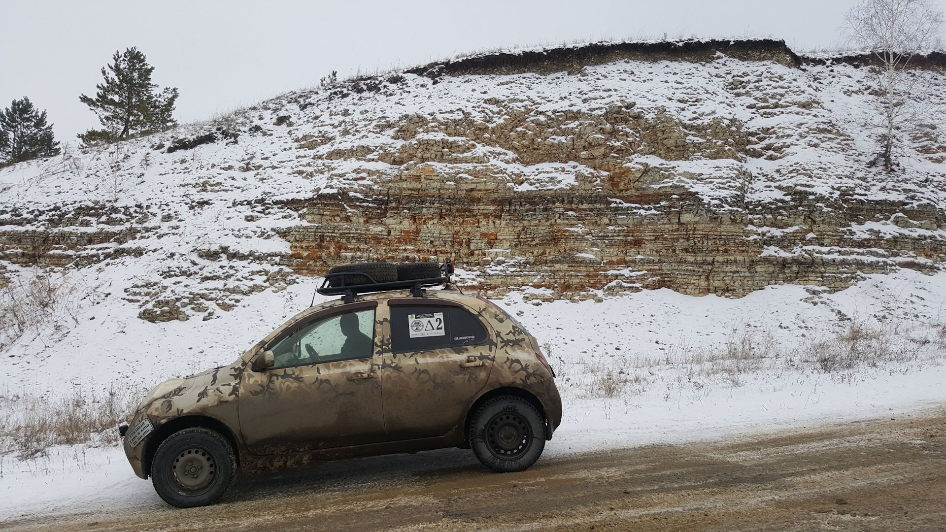 Старая Ерыкла (Ульяновская обл.) ноябрь 2018 — Nissan March (K12), 1,2 л,  2003 года | путешествие | DRIVE2