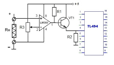 Простая схема регулируемого блока питания на транзисторах с защитой от перегрузки по току и КЗ