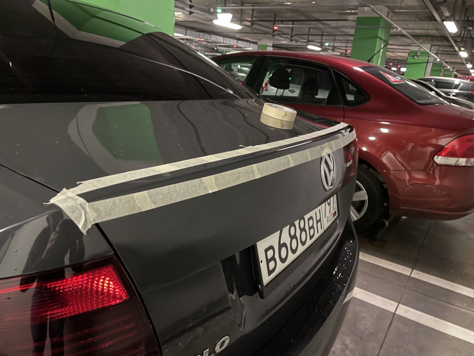 Лип-спойлер на Polo Sedan — Volkswagen Polo Sedan, 1,6 л, 2011 года ...