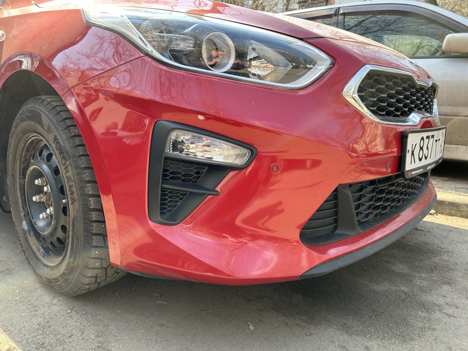 Локальный окрас переднего бампера Kia ceed 3 (CD) — KIA Ceed (3G), 1,6 ...