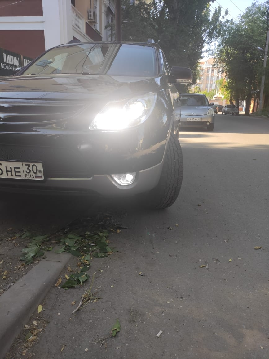 Установка лед ламп — Hyundai ix55, 3 л, 2011 года | тюнинг | DRIVE2