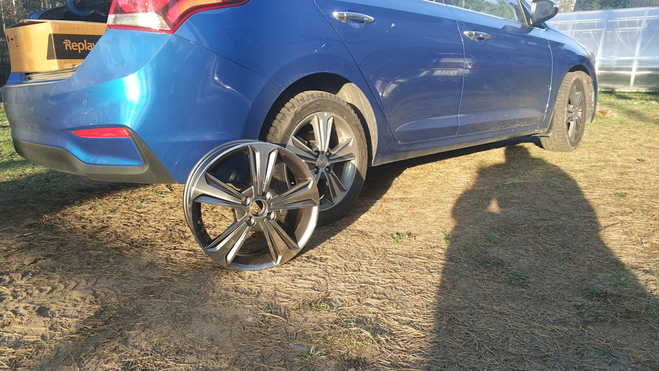 Прикупил диски — Hyundai Solaris (2G), 1,6 л, 2018 года | колёсные ...