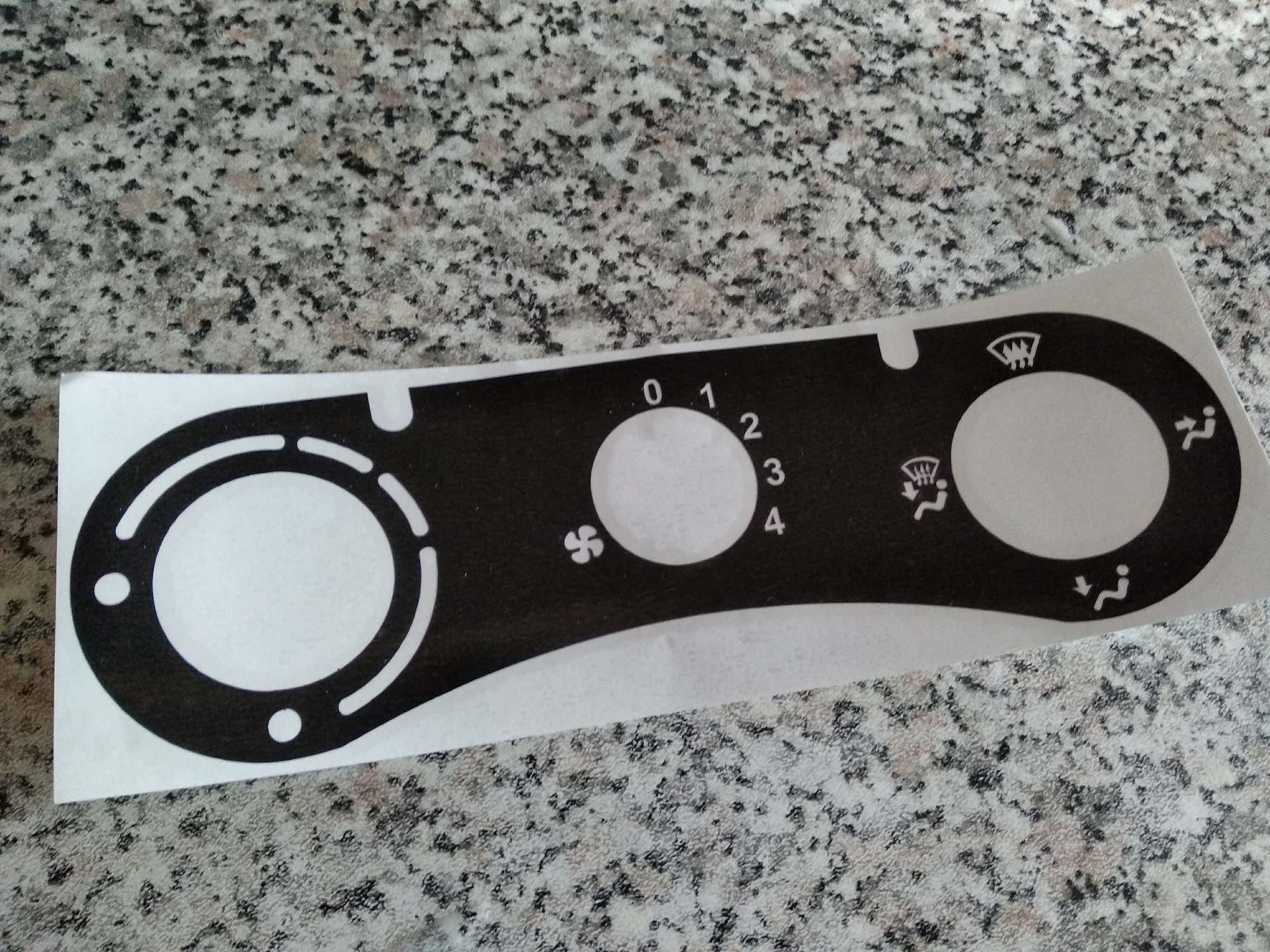 Замена подложки шкал печки. Наверное так. — Lada Калина универсал, 1,4 ...