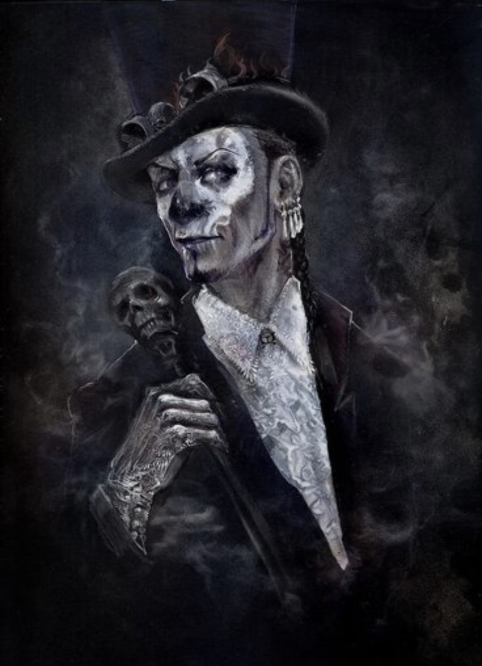 Baron samedi, voodoo art, voodoo costume