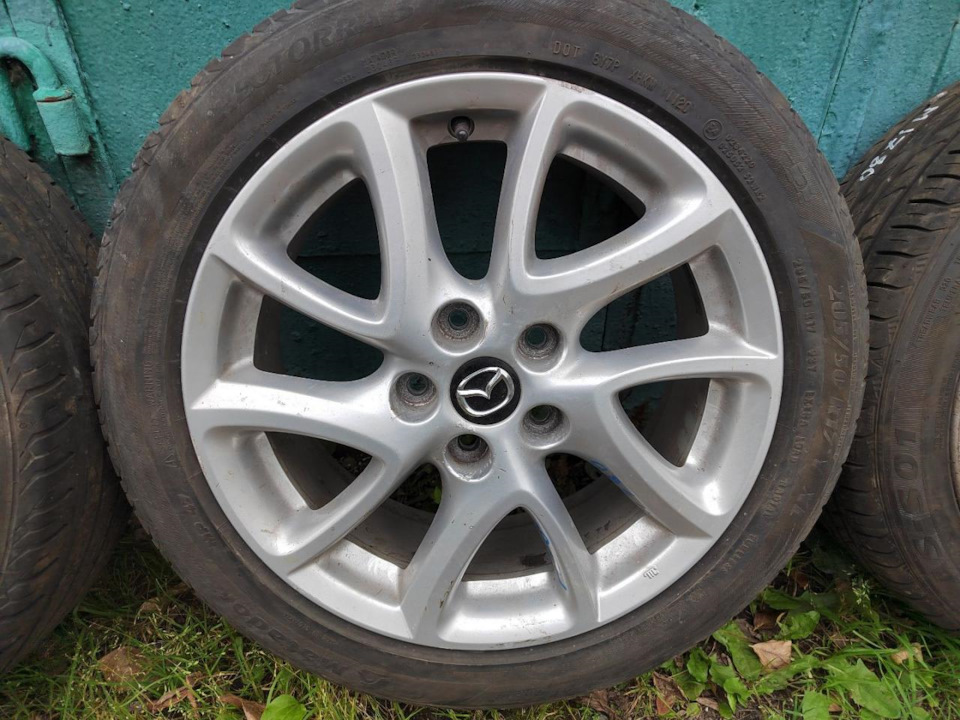 Литые диски Mazda 7Jx17 ET52,5 5x114,3 на Mazda 3 (2G) BL. Б/у | 25 000 ...