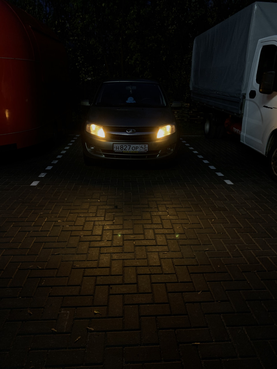 LED ДХО в Гранту 13г. 1.6 8-клоп — Lada Гранта (1G), 1,6 л, 2013 года ...