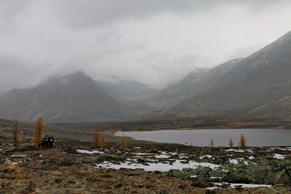 Виды конечно сумасшедшие, но снег и облачность сильно смазывают картинку — Toyota Land Cruiser 80
