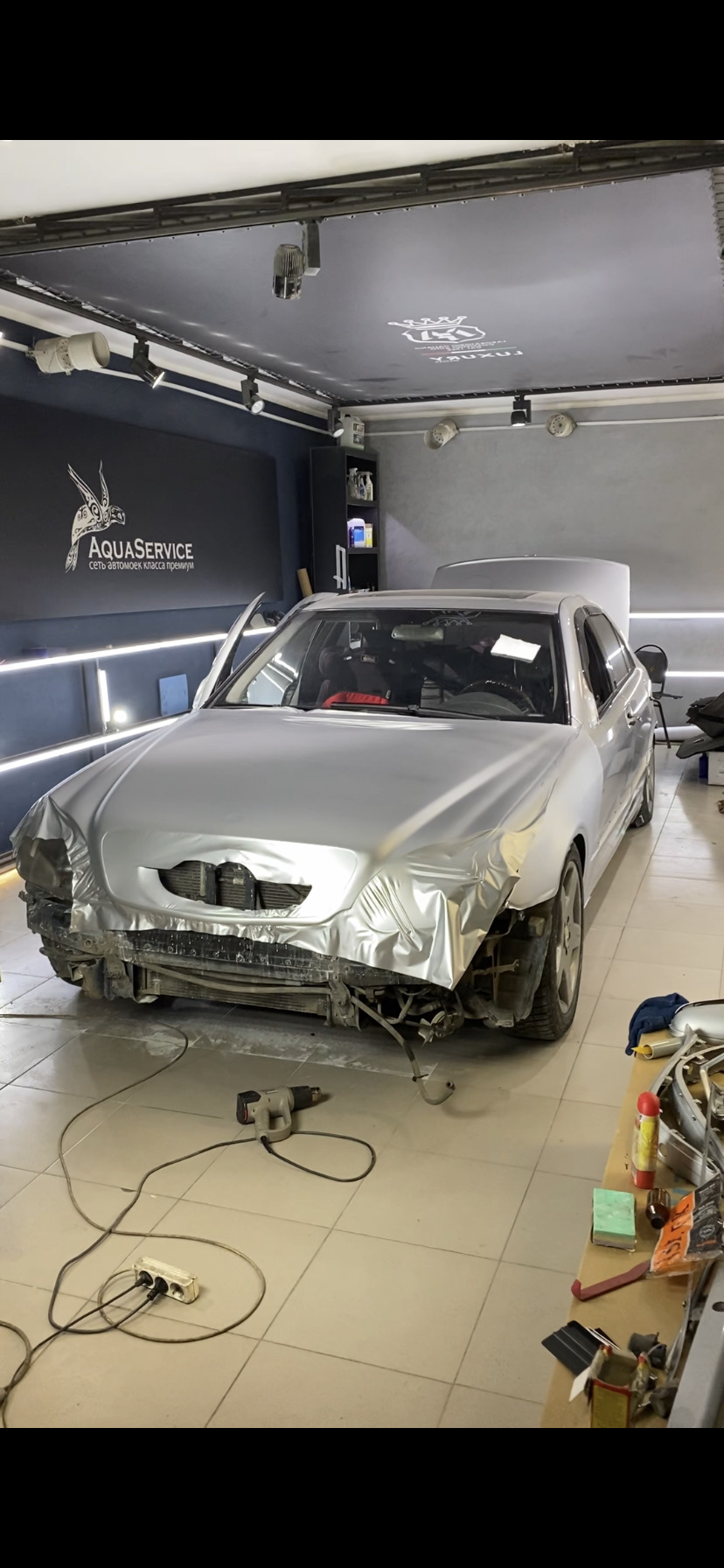 Оклейка виниловой пленкой (часть 1) — Mercedes-Benz S-Class (W220), 5 л,  2001 года | кузовной ремонт | DRIVE2