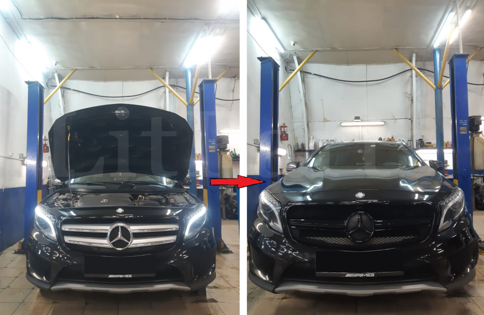 Установили нашу решетку радиатора в стиле AMG Black на Mercedes-Benz ...