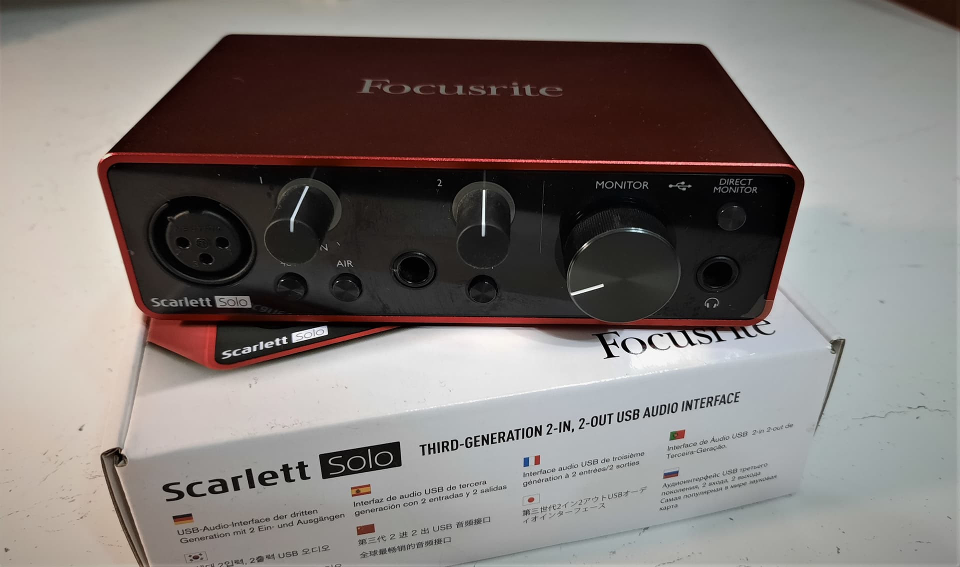 Focusrite scarlett solo 3rd gen. Focusrite Scarlett solo 3nd Gen.