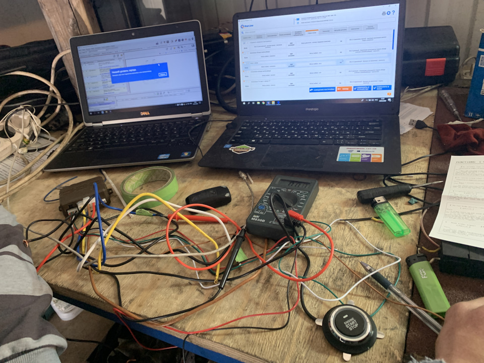 Установка кнопки старт стоп + сигнализация Starlain S96 — Porsche ...