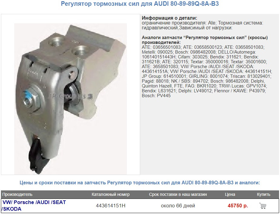 Фото в бортжурнале Audi 80 (B3). Запчасти на фото: 8089890, 443614151H