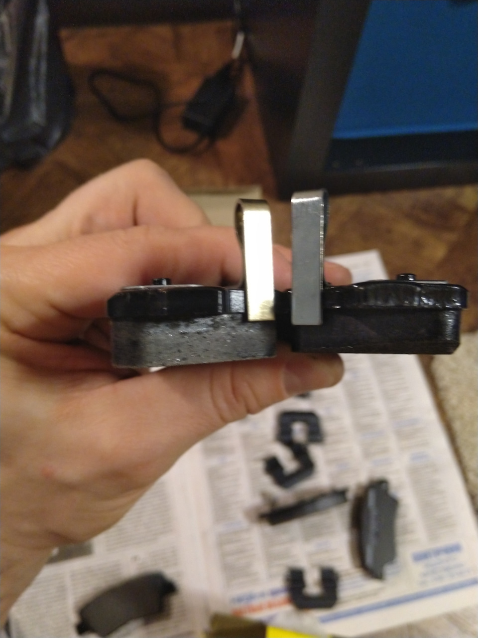 Небольшой обзор оригинальных тормозных колодок. — Hyundai Elantra (6G ...