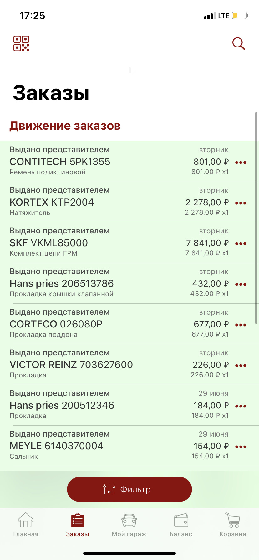 Прокладкарезиноваяклапаннойкрышки