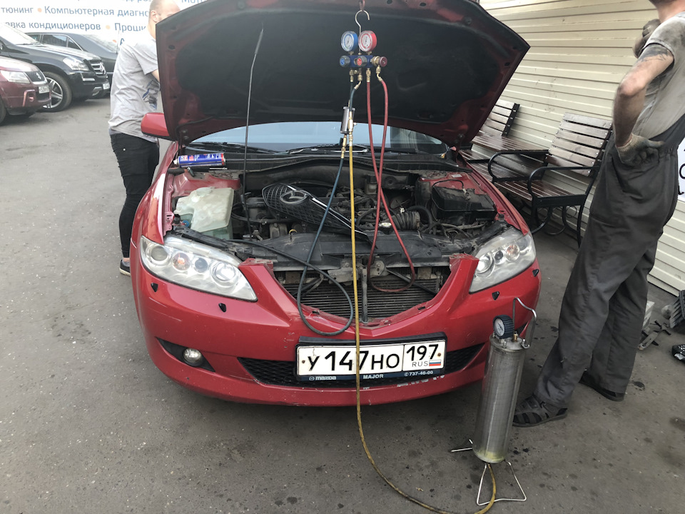 Восстановление кондиционера — Mazda 6 (1G) GG, 2 л, 2005 года | визит ...