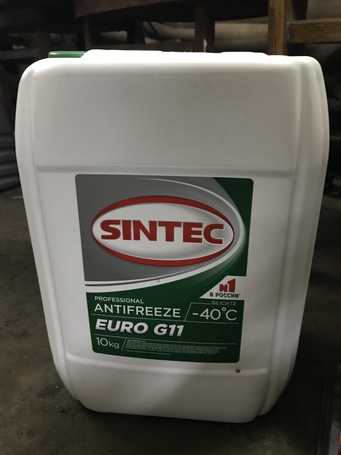 Антифриз sintec euro g11 зеленый