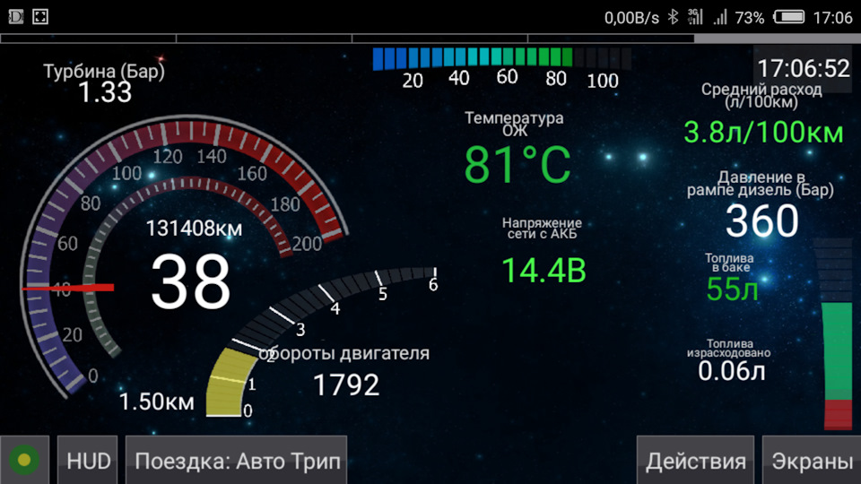 Расход и ХобДрайв с ELM 327 — SsangYong Kyron, 2 л, 2006 года | другое ...