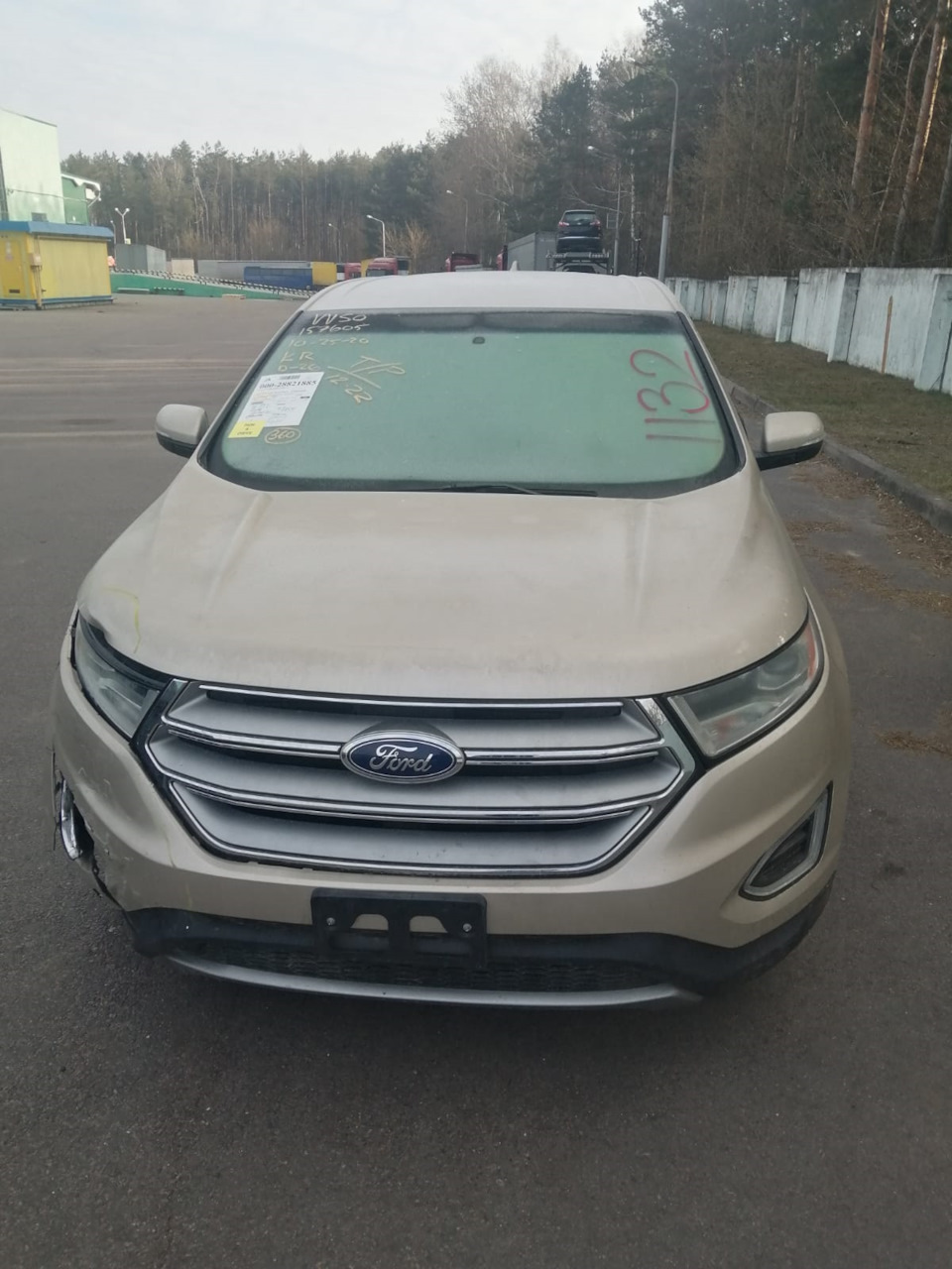 Машинка уже дома. Таможня в Бресте. Ford Edge 2.0 экобуст 2017 WHITE GOLD  из Калифорнии. — Ford Edge (2G), 2 л, 2017 года | покупка машины | DRIVE2