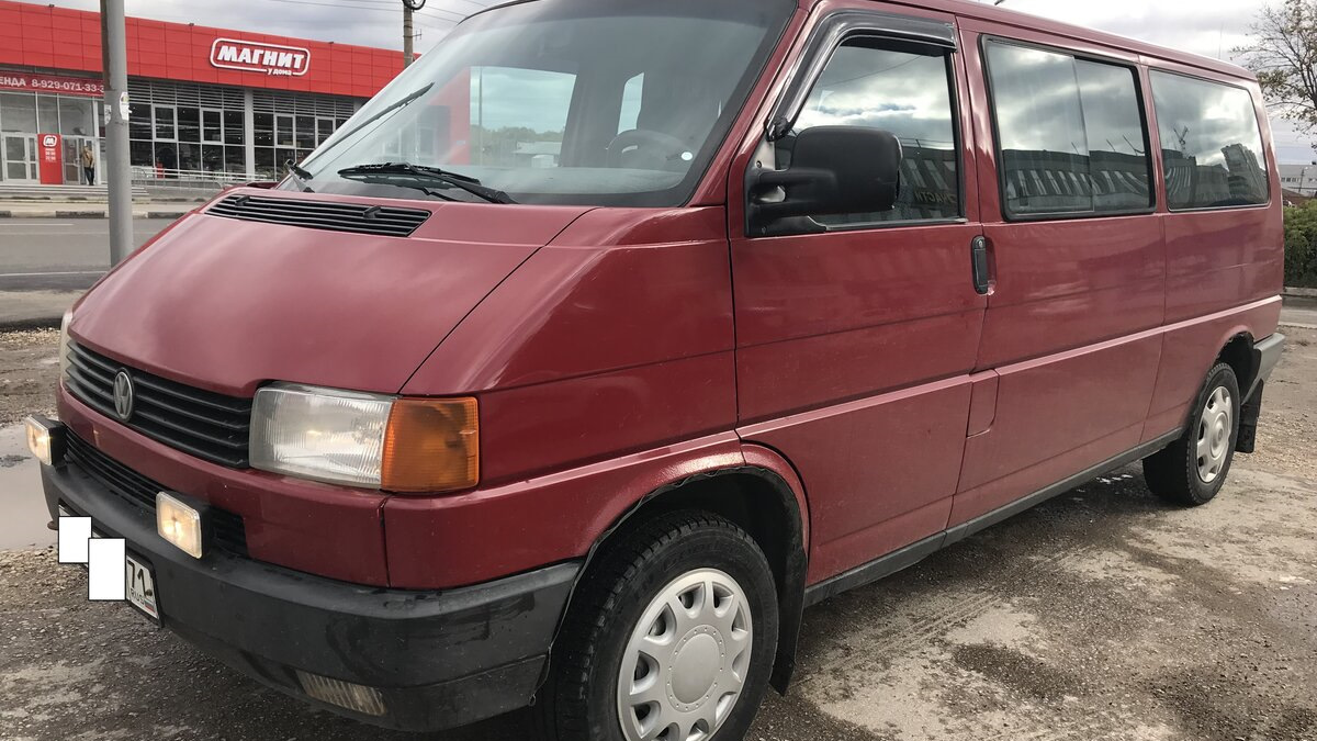 Volkswagen Caravelle (T4) 2.5 бензиновый 1992 | Красный выгоревший на DRIVE2