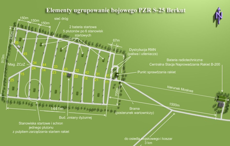 Схема стартовых позиций ЗРК С-25 Беркут; — Land Rover Discovery II. Запчасти на фото: 6895049