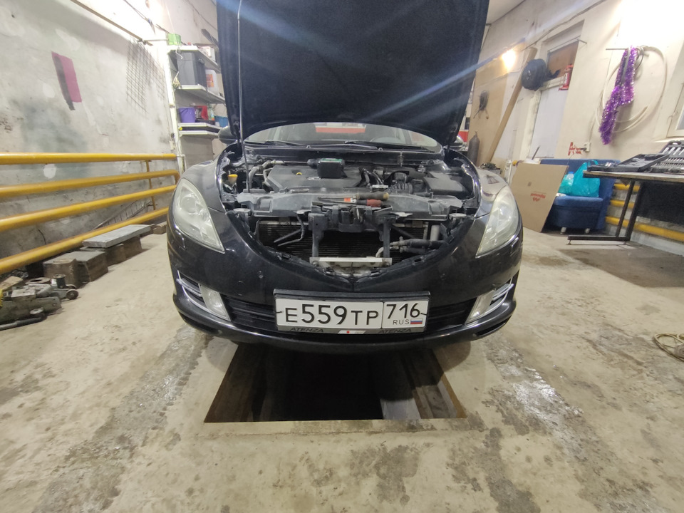 Замена радиатора Мазда 6/Mazda 6 GH на SAT mz0005-2 - Mazda 6 (2G) GH, 2 л, 2010