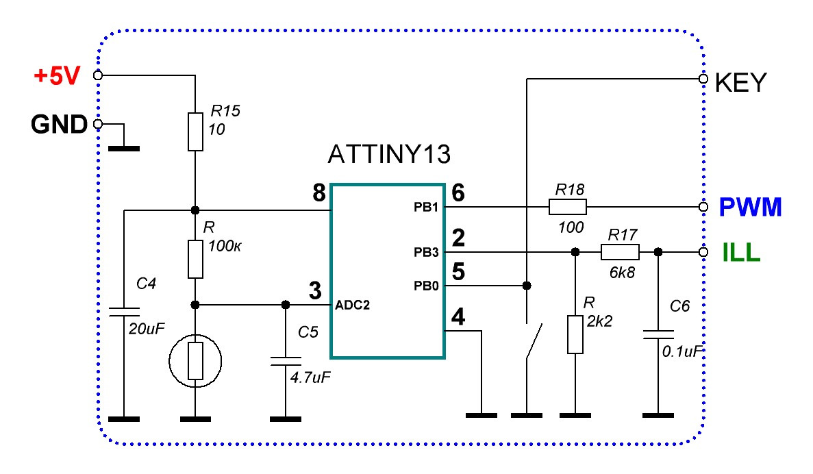 Схемы на attiny