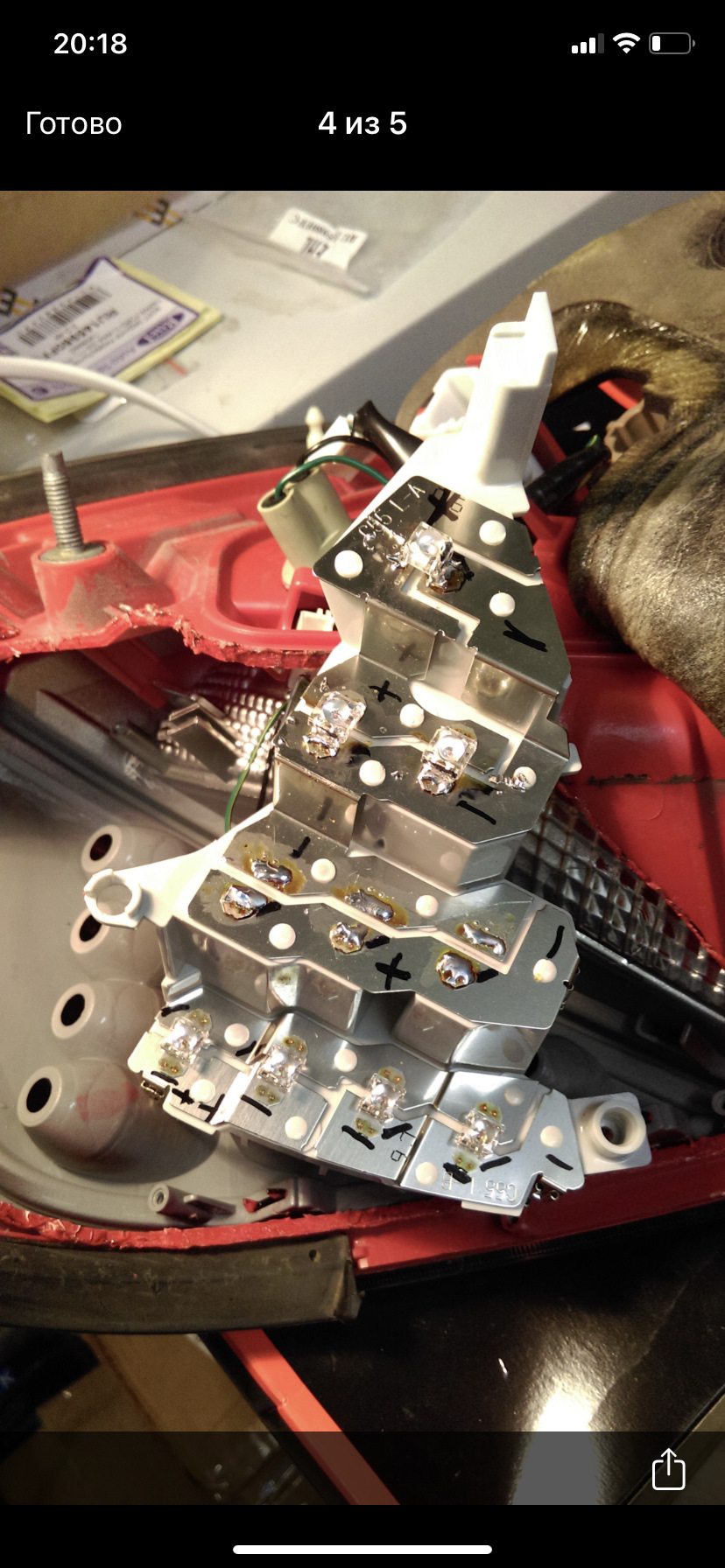 Перепайка светодиодов задних фонарей — Nissan Teana (J31), 3,5 л, 2007 ...