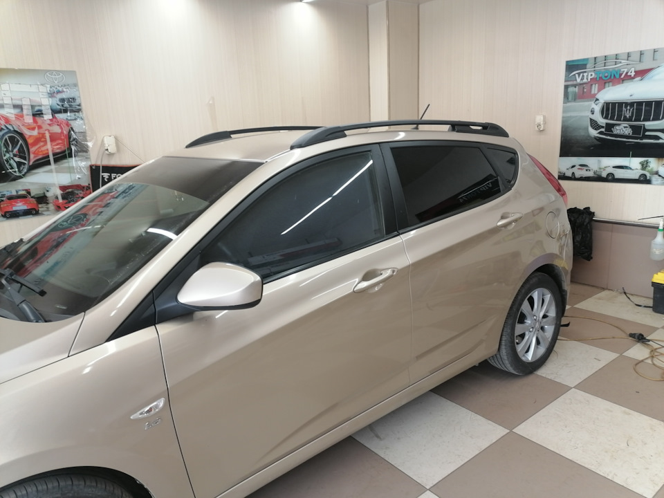 Рейлинги апс на крышу — Hyundai Solaris Hatchback, 1,6 л, 2012 года ...
