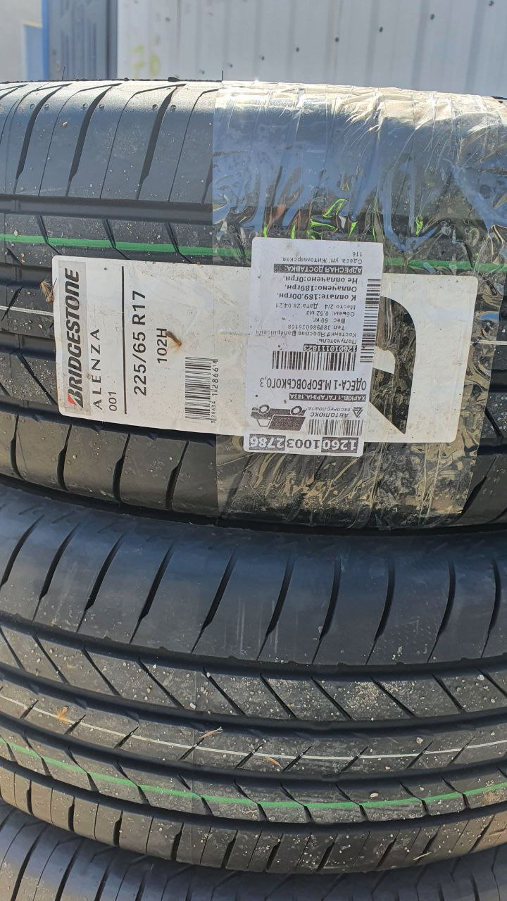 Новые летние шины Bridgestone Alenza 225/65/17 — Honda CR-V (RM), 2,4 л ...