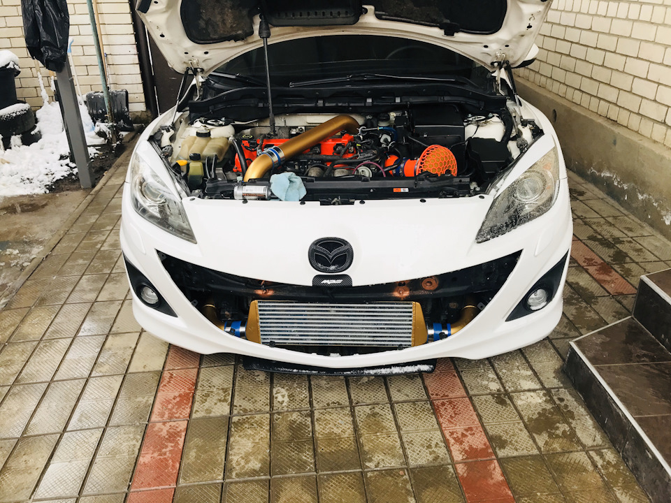 Фронтальный интеркулер CX-racing — Mazda 3 MPS (2G), 2,3 л, 2009 года ...