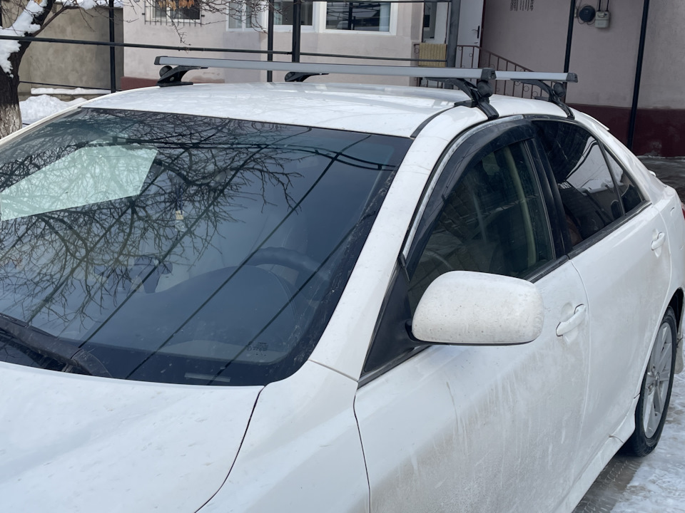 Установка багажника на крышу — Toyota Camry (XV40), 2,4 л, 2007 года ...