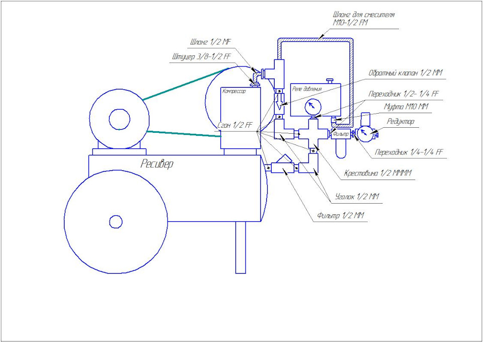 Схема компрессора зил