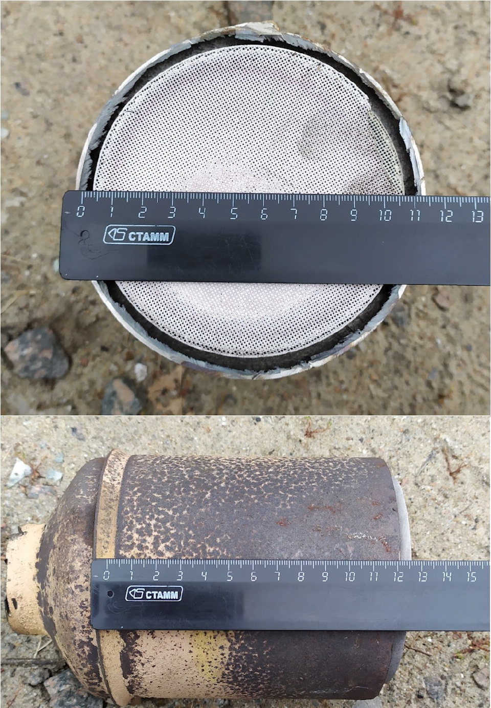 Размеры катализатора и банки. — FIAT Albea