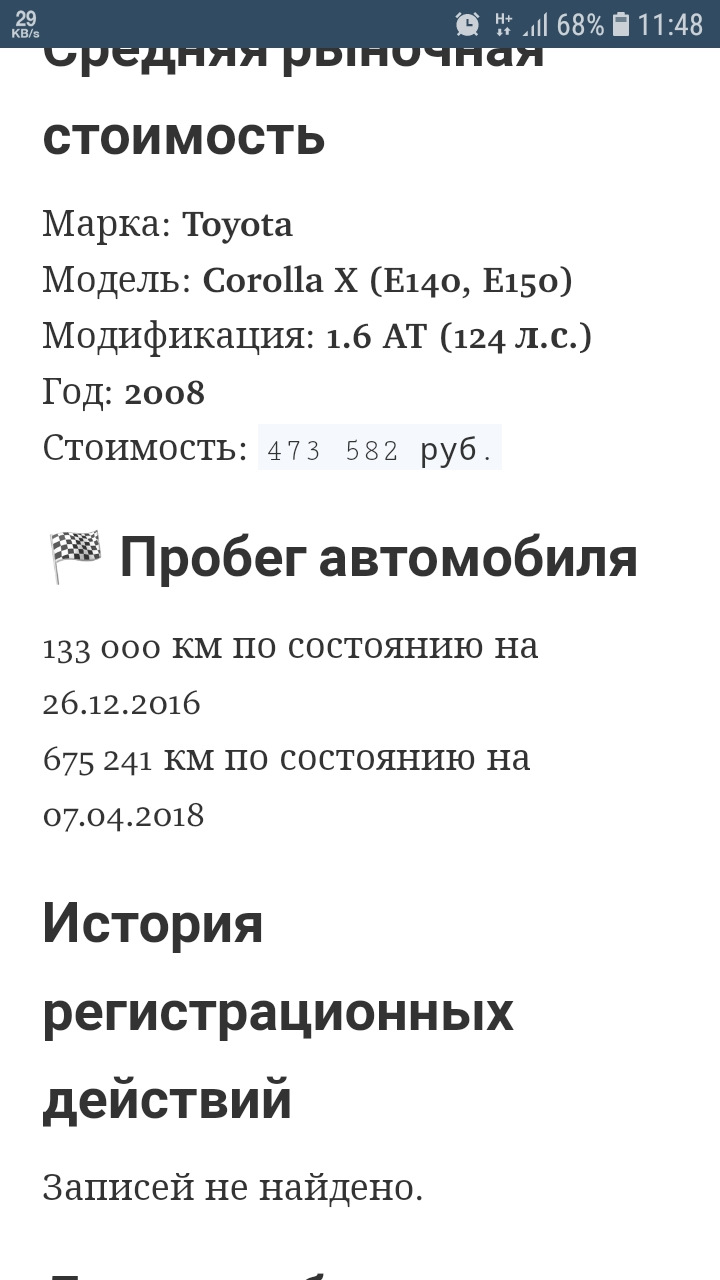 Реально ли накатать 500 ткм за 2 года? — Toyota Corolla (140/150), 1,6 л,  2008 года | наблюдение | DRIVE2