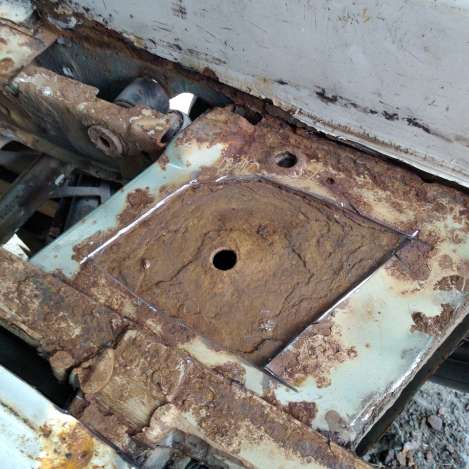 Вскрытие полов, часть 3 — Volkswagen Transporter T4, 1,9 л, 2001 года ...