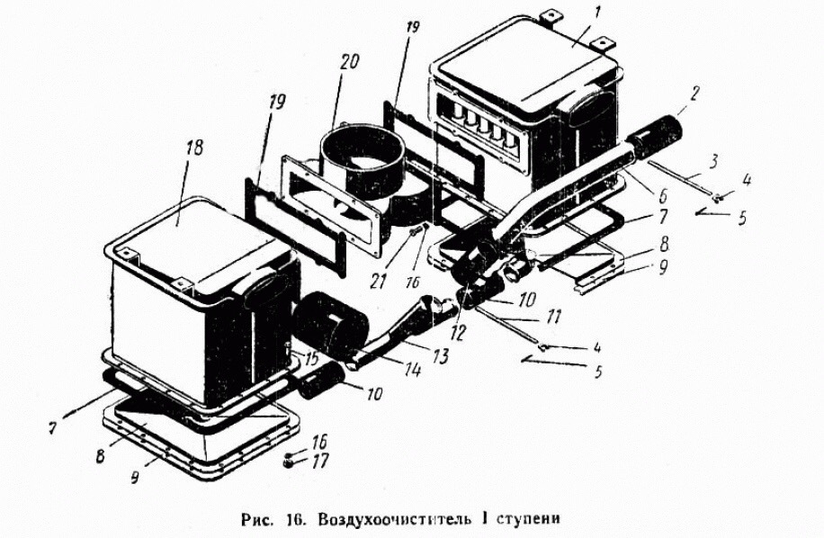 Система очистки воздуха К-700 «Горбатый» — Кировец К-700 1973, 9,9 л ...