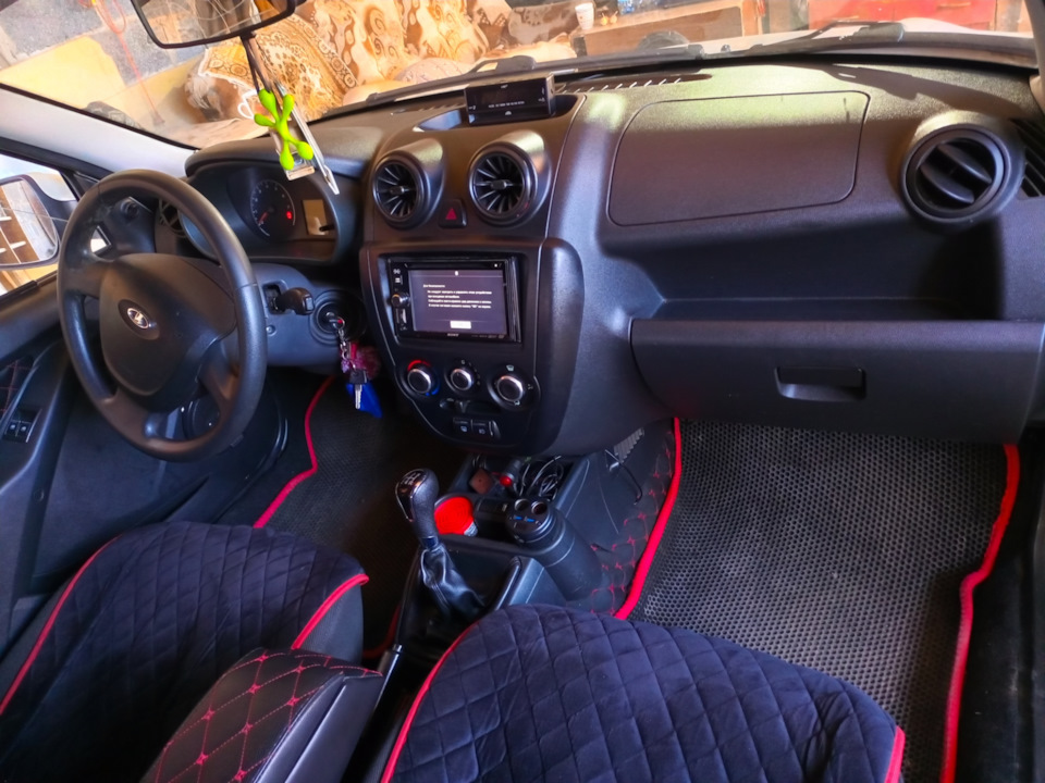 Установка 2din магнитолы Сони xav-68 bt — LADA Гранта, 1,6 л., 2013 ...