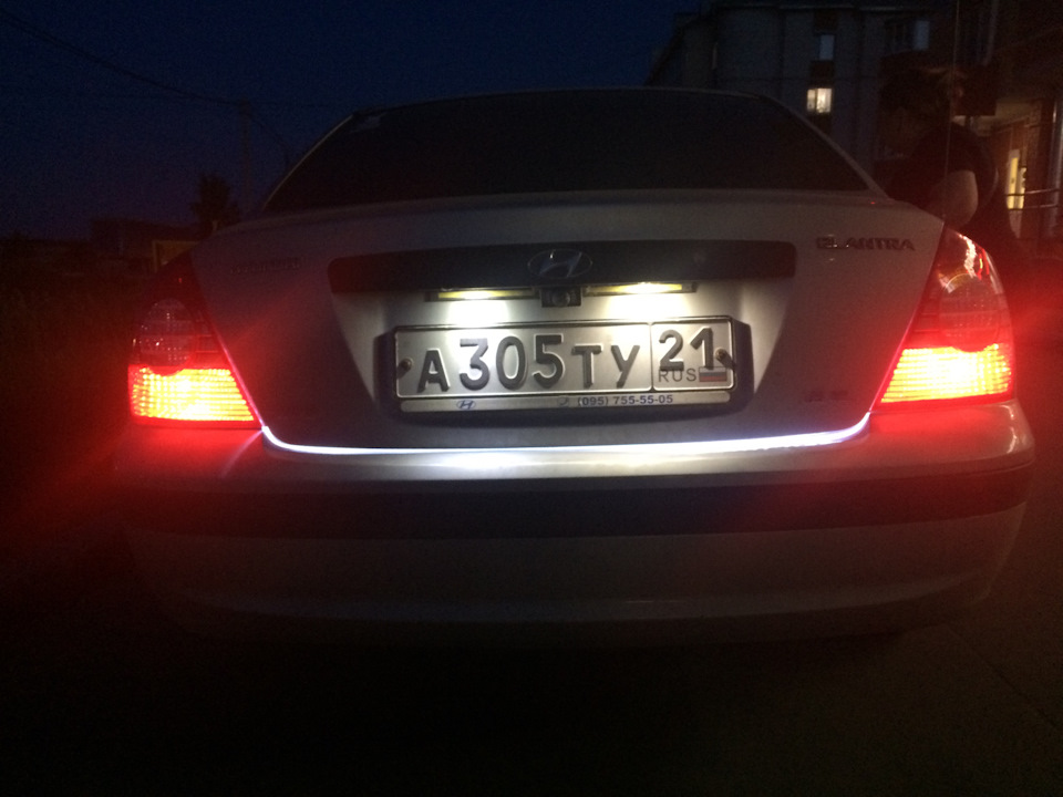 Динамическая подсветка в багажник с али — Hyundai Elantra (3G), 1,6 л ...
