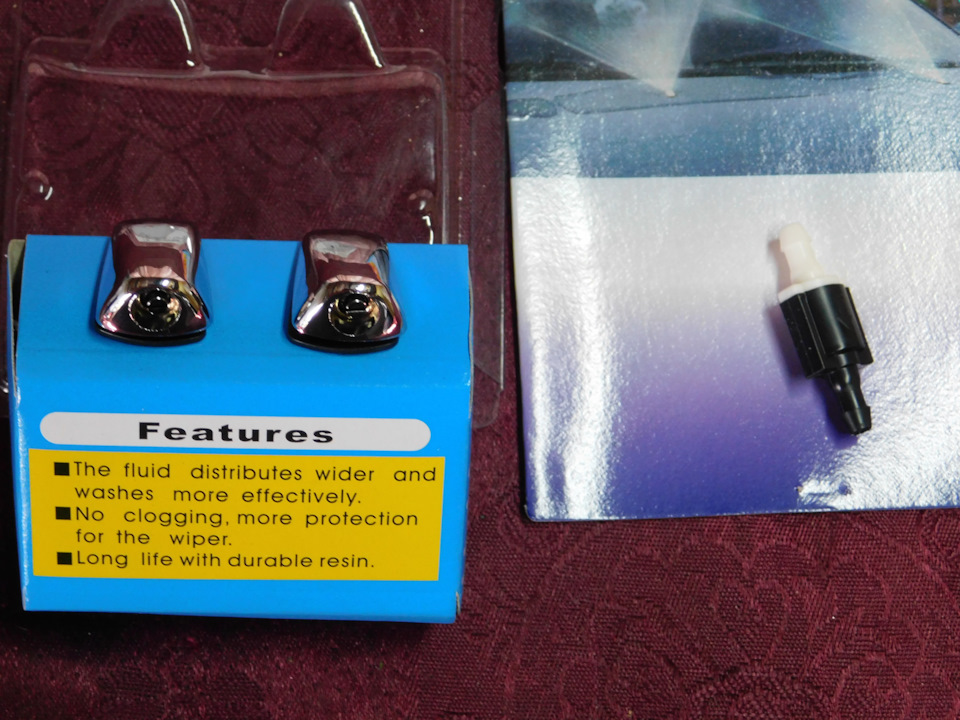 WTA001 РАСПЫЛИТЕЛЬ ОМЫВАТЕЛЯ стекла веерный хром (компл) TYG | Запчасти ...