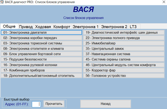 Адаптация вариатора ауди а4 б8 с помощью васи диагноста