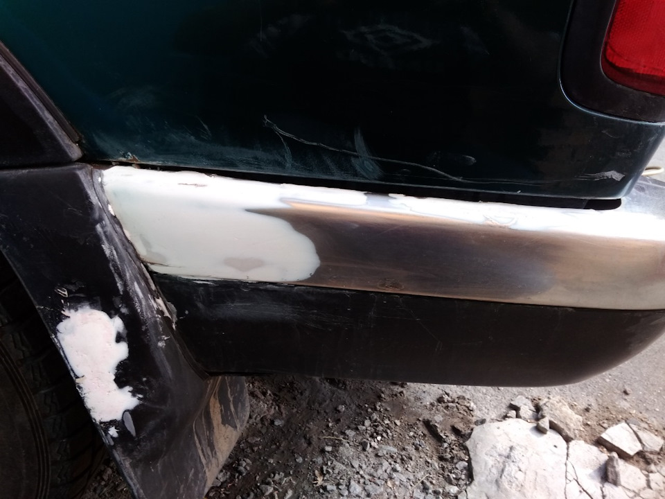 Мелкий кузовной ремонт и фетиш. Покраска бампера, калитки. — Nissan ...