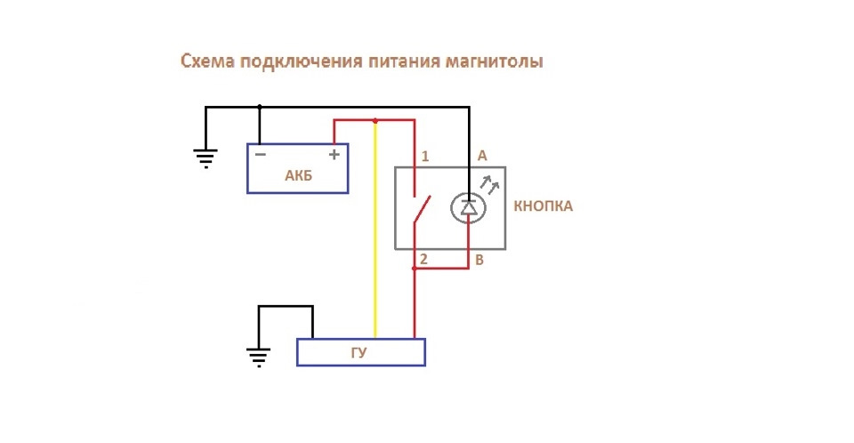 Схема питания магнитолы
