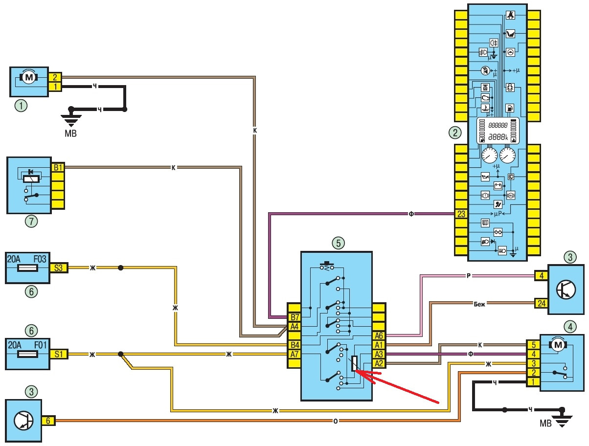 Схема проводки освещения салона на рено логан 2010 года
